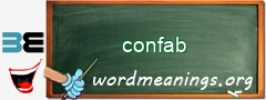 WordMeaning blackboard for confab